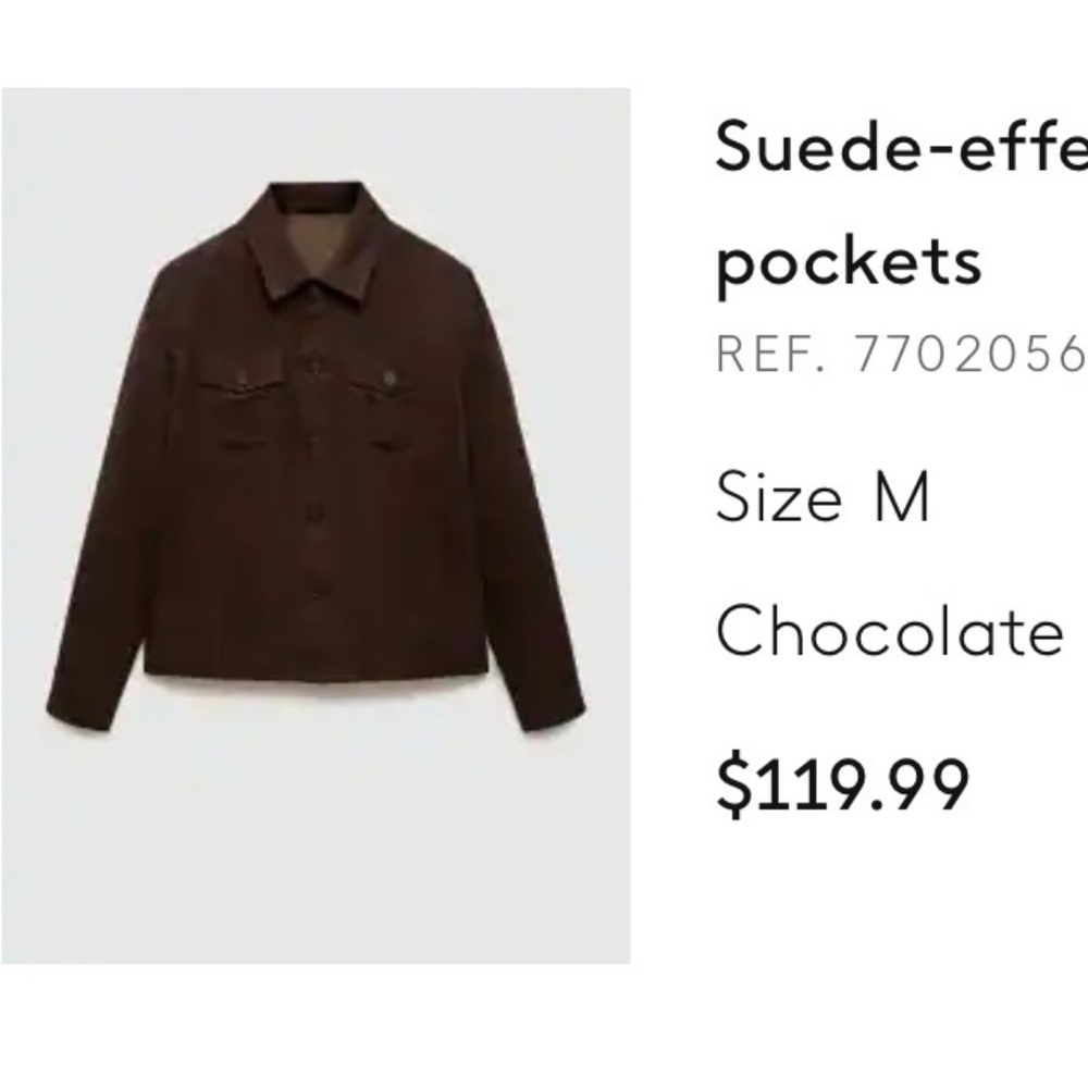 Mango Suede Effect Jacket